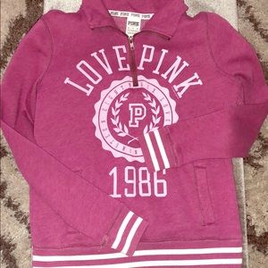Fuchsia colored Pink Victoria Secret zip up
